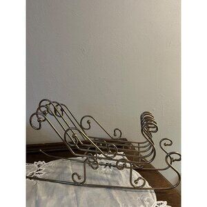 Gold Toned Metal Sleigh